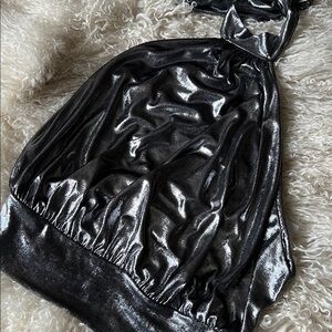 Disco Vibes Liquid Metal Halter Top